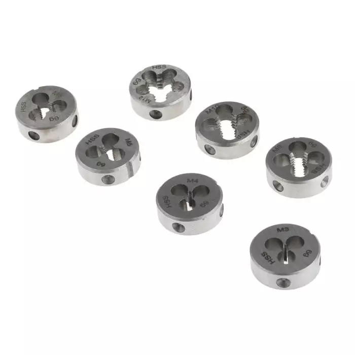 EVENTUS 8-Piece Die Set M3-M12 Taps M3-M12 Dies, 4470418