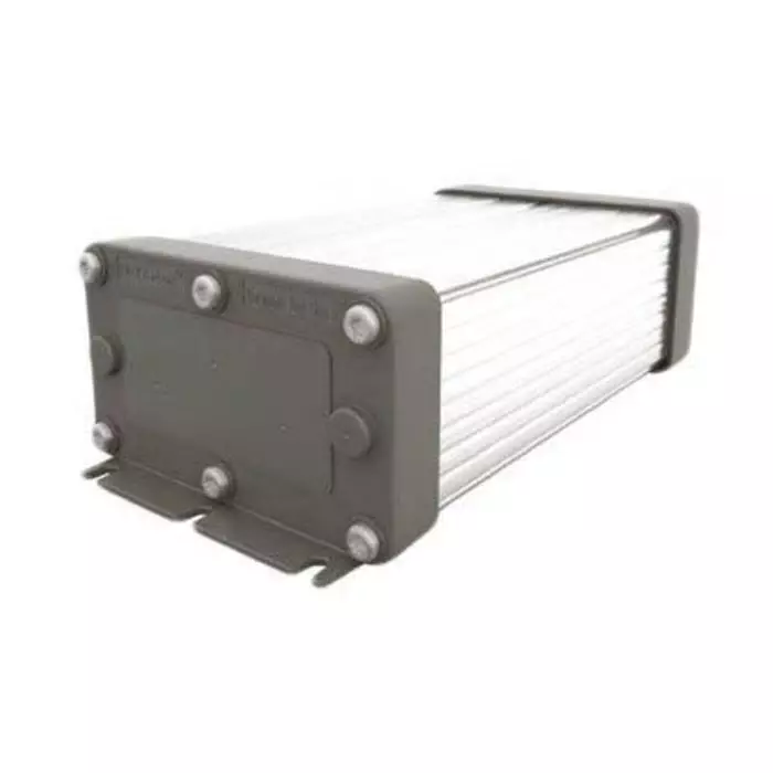 eldoLED DRYverbox Series Silver Aluminium Plastic Enclosure IP66 Flanged Black Lid 200.5x103.5x61 mm, DRY050S1