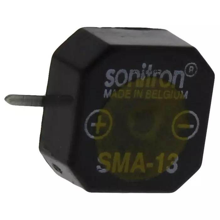 Sonitron 75dB SMD Continuous Internal Piezo Buzzer 14x14x6.5 mm 1.5 V DC Min 24 V DC Max, SMA-13-S