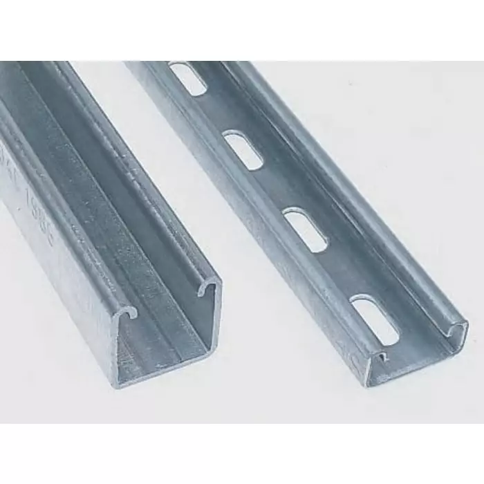 Unistrut 41x41 mm Slotted Galvanised Steel Strut 3m Long, P1000T (Pack of 2)
