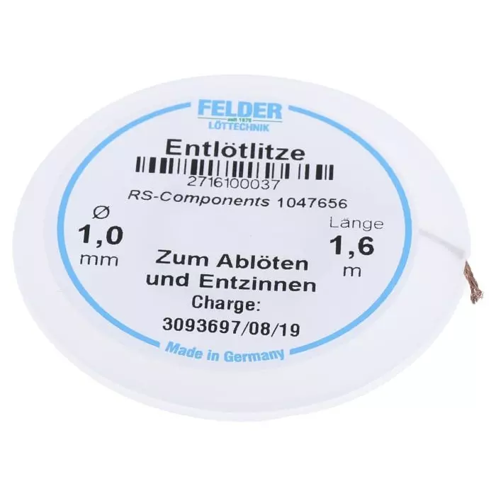 Felder Lottechnik 27.161 1.6m Desoldering Braid Width 1 mm, 27.161.00037