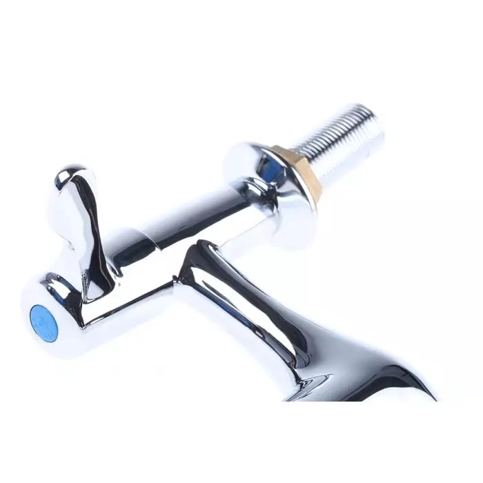 Pegler Yorkshire Chrome Plated Brass Quarter Turn Lever Handle Dual Flow Pillar Pattern Sink Mixer 1/2in, 320027
