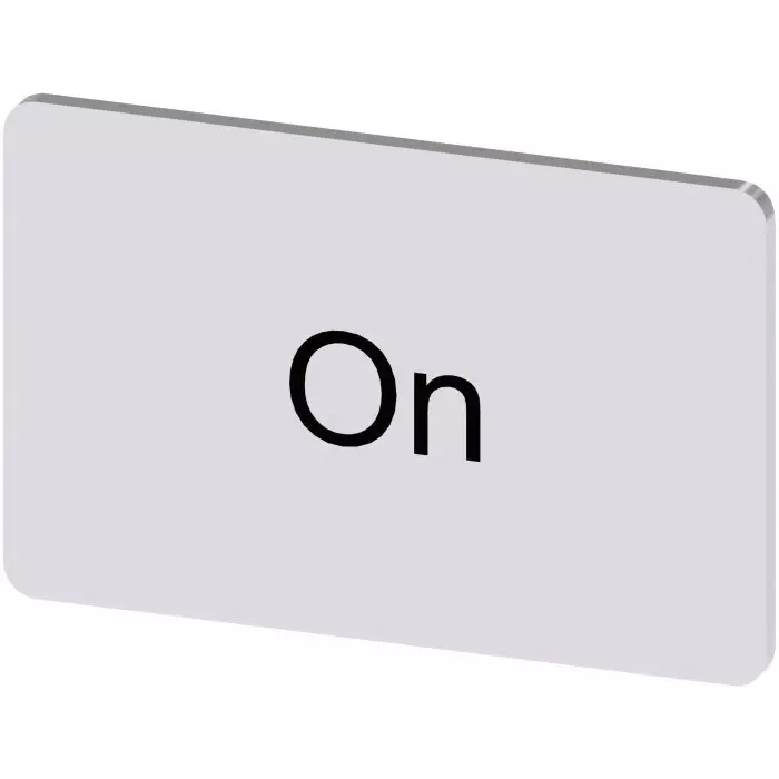 Siemens Labeling Plate, On, 3SU1900-0AD81-0DJ0