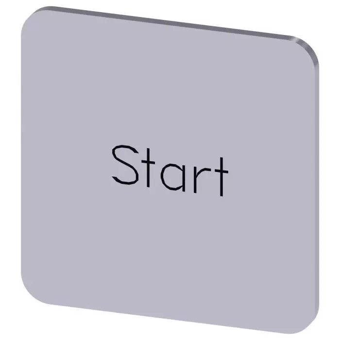 Siemens Labeling Plate, Start, 3SU1900-0AF81-0DT0