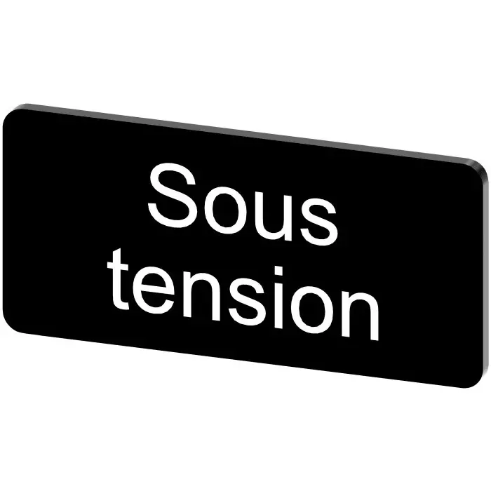 Siemens Labeling Plate, Sous Tension, 3SU1900-0AC16-0GS0