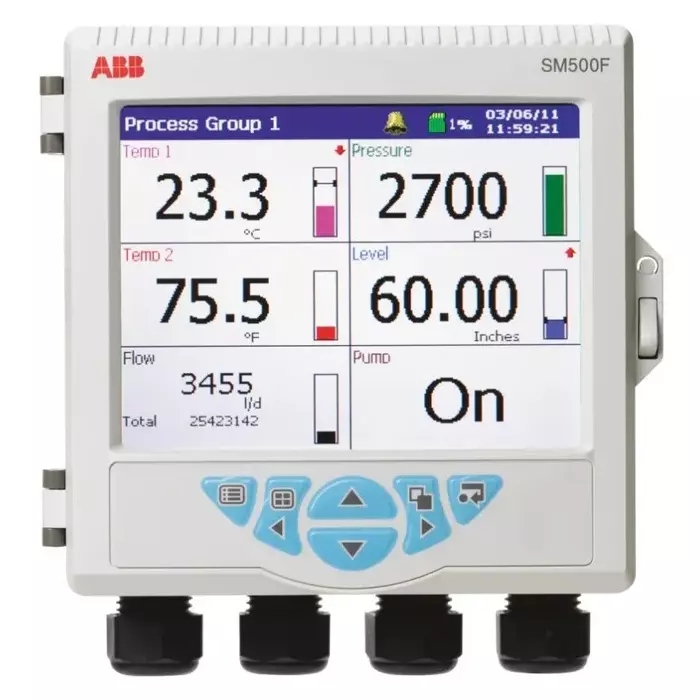ABB SM501FCB, 1 Input Channels, Videographic Chart Recorder Measures Current, Millivolt, Resistance, Temperature,, SM501FCB000000ESTD