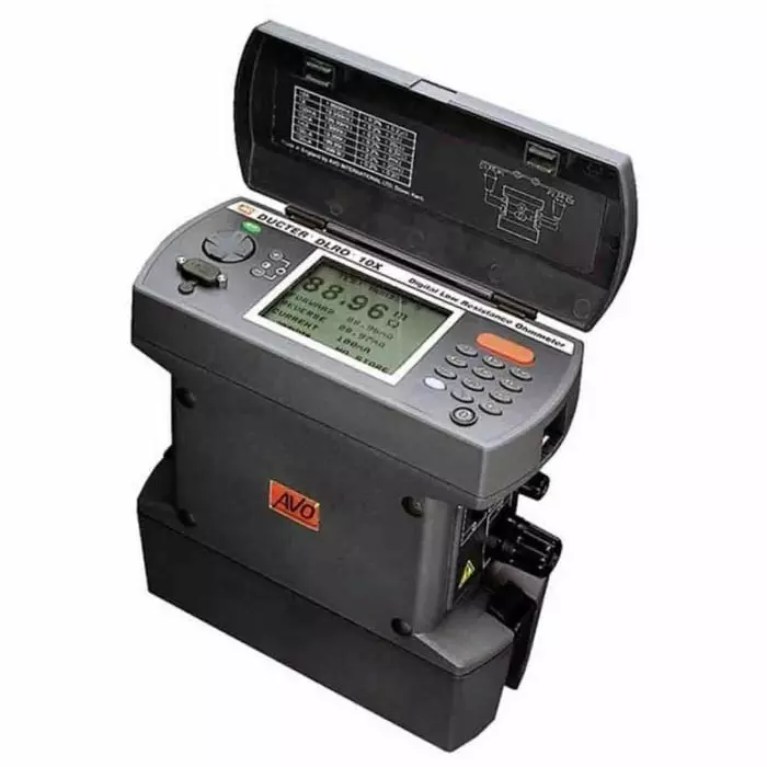 Megger DLRO10X Handheld Ohmmeter, 2000 Ω Max, 100 nΩ Resolution, Low Resistance, 1006-601