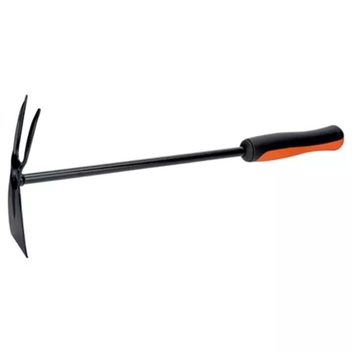 Bahco Steel Two Point Hoes with Dual-Component Handle and Long Metal Rod, P277