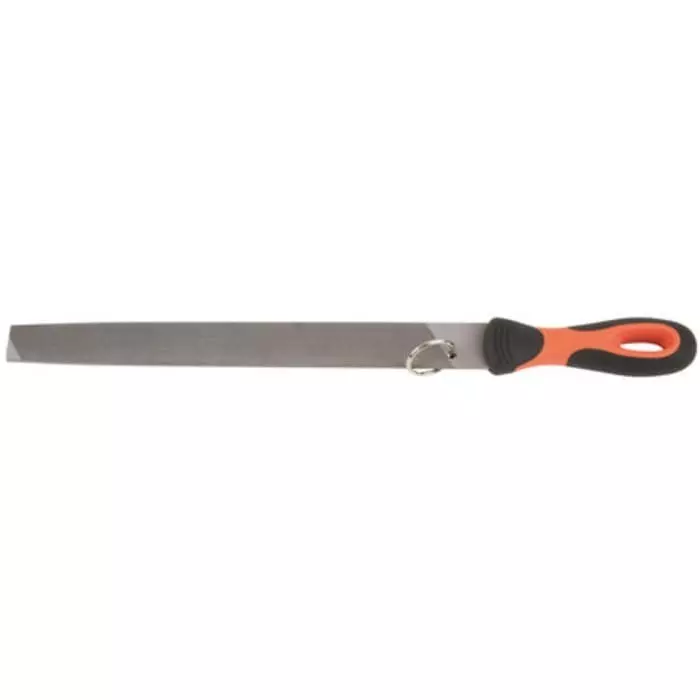 Bahco Second Cut Flat Engineers File 300 mm with Soft-Grip Handle, TAH1-143-12-1-2