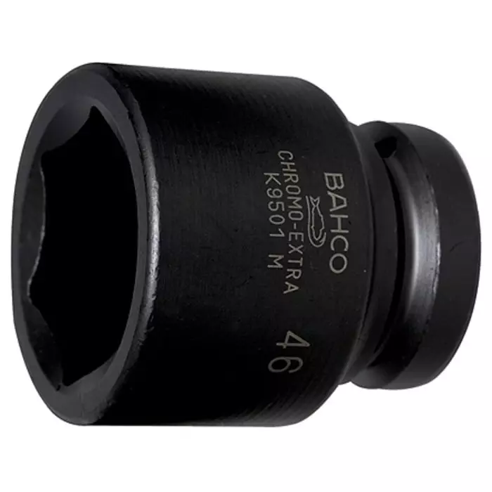 Bahco Standard Impact Socket Alloy Steel Blackened Finish 1 inch Square Drive, K9501M-75