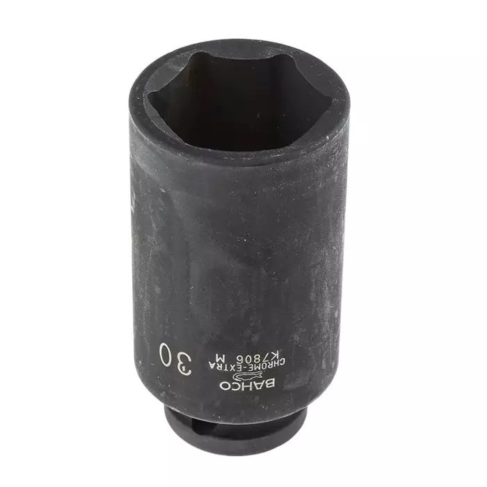 Bahco Deep Impact Socket Alloy Steel Blackened Finish 1/2 inch Square Drive, K7806M-30
