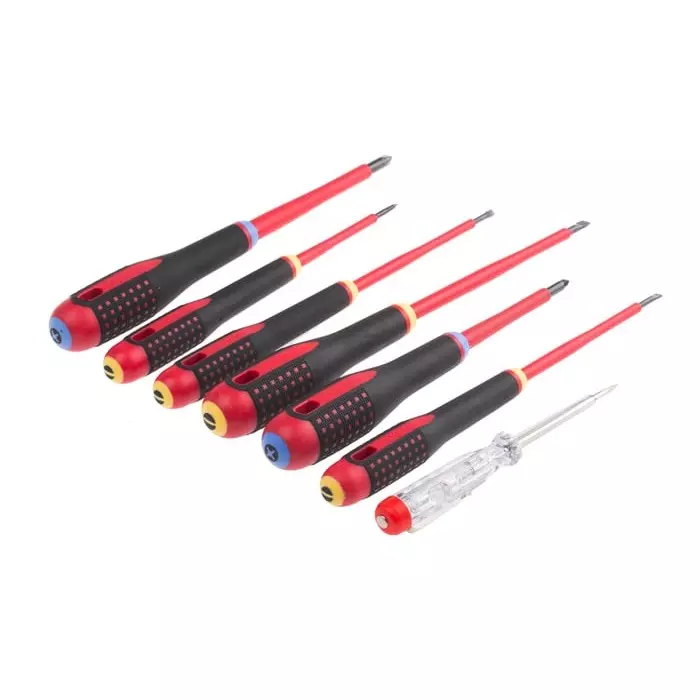 Bahco Pozidriv Slotted Insulated Screwdriver Set, BE-9889S (Set of 6 Pcs)