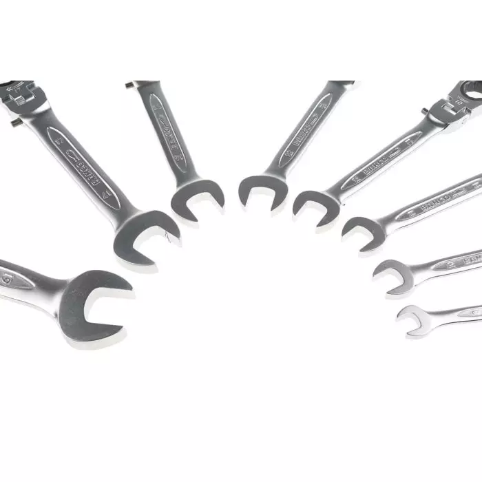 Bahco 41RM Series Hinged Ratchet Combination Wrench 8-19 mm Alloy Steel, 41RM/SH8 (Set of 8 Pcs)