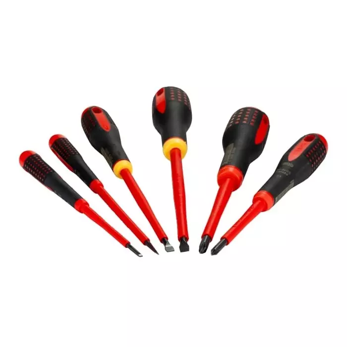 Bahco Phillips Slotted Insulated Screwdriver Set, FF1E1010 (Set of 7 Pcs)