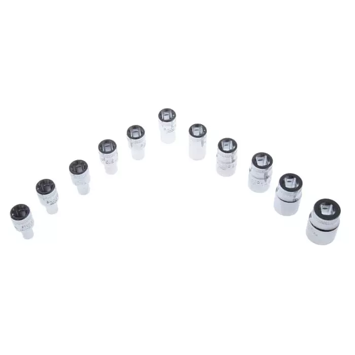 Bahco Standard Socket Set Metric 1/4 inch with Ratchet 6 Point, 6715MGS (Set of 16 Pcs)