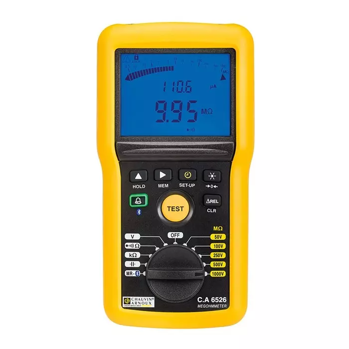 CHAUVIN ARNOUX Insulation Continuity Tester 50 V Min 1000 V Max 200G Ω Max CAT IV - UKAS Calibration, P01140826