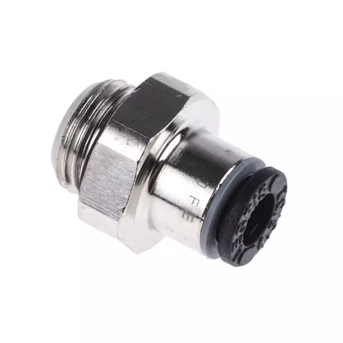 Legris LF3000 Series Straight Threaded Adaptor G 1/8 Male to Push In 4 mm Threaded-to-Tube Connection Style, 3101 04 10 (Pack of 5 Pcs)