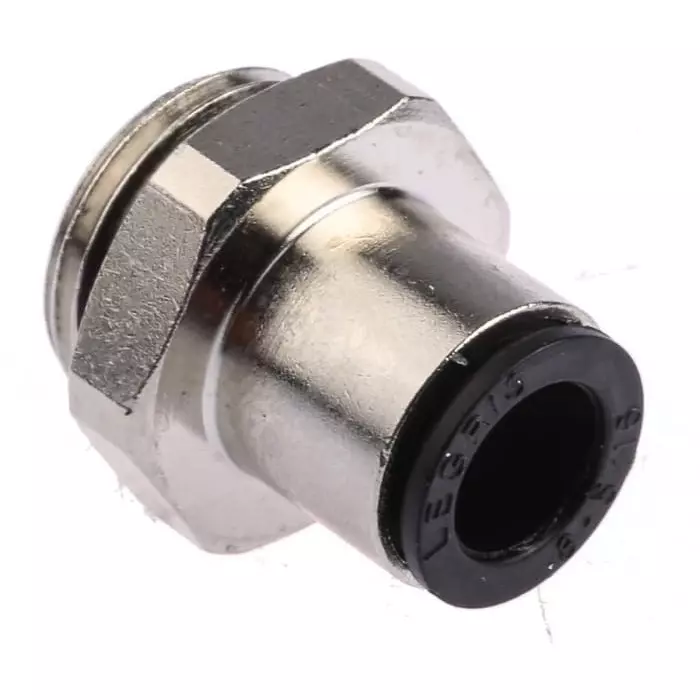 Legris LF3000 Series Straight Threaded Adaptor G 3/8 Male to Push In 8 mm Threaded-to-Tube Connection Style, 3101 08 17 (Pack of 5 Pcs)