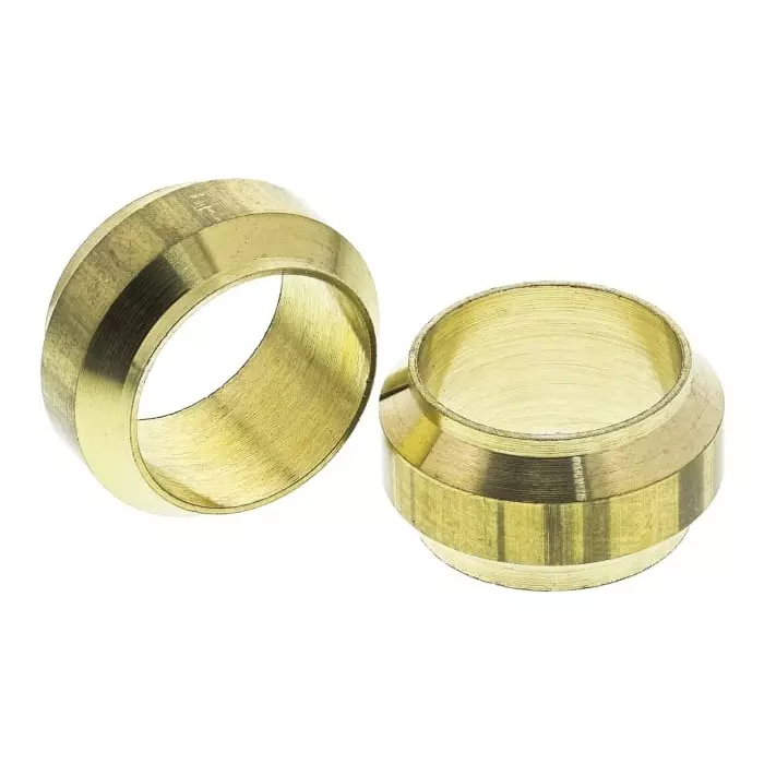 Legris Brass Pipe Fitting Straight Compression Compression Olive Female to Female 12 mm, 0124 12 00 (Pack of 10 Pcs)
