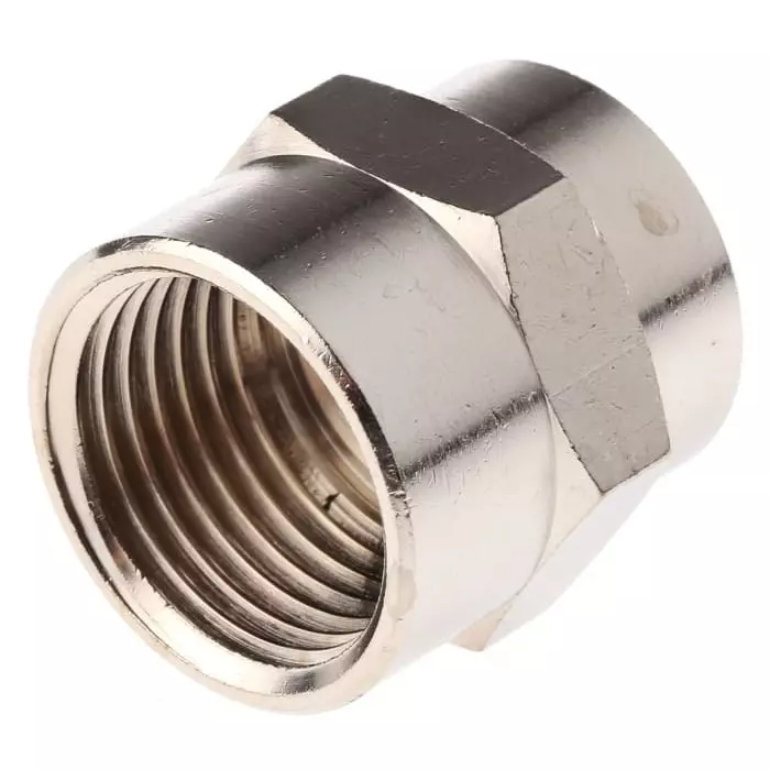 Legris LF3000 Series Straight Threaded Adaptor G 3/8 Female to G 1/2 Female Threaded Connection Style, 0902 17 21 (Pack of 5 Pcs)