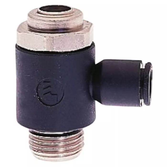 Legris 7010 Series Threaded Flow Regulator G 1/4 Male Inlet Port x 6 mm Tube Outlet Port, 7010 06 13