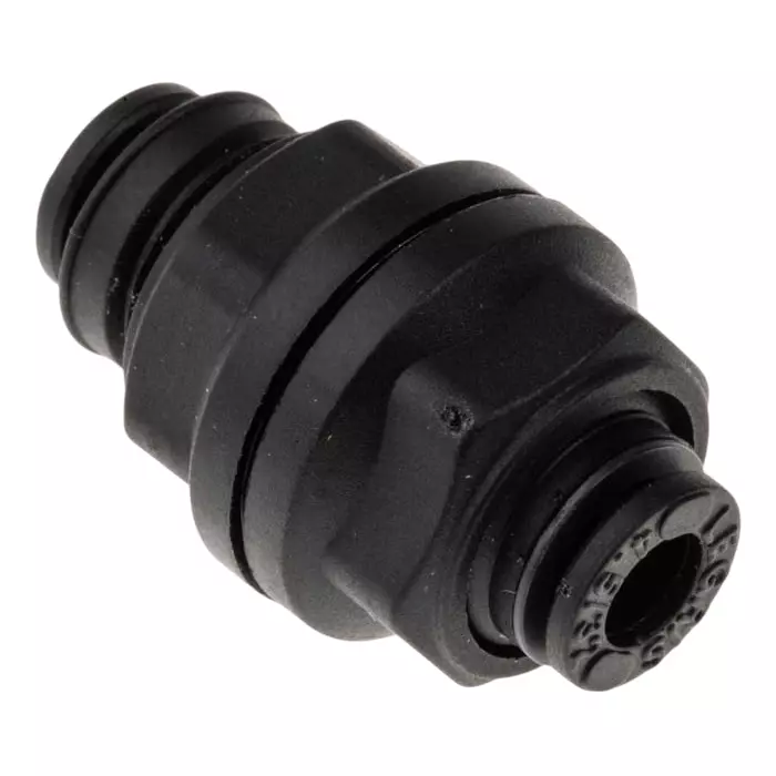 Legris LF3000 Series Bulkhead Tube-to-Tube Adaptor Push In 4 mm to Push In 4 mm Tube-to-Tube Connection Style, 3116 04 00 (Pack of 5 Pcs)