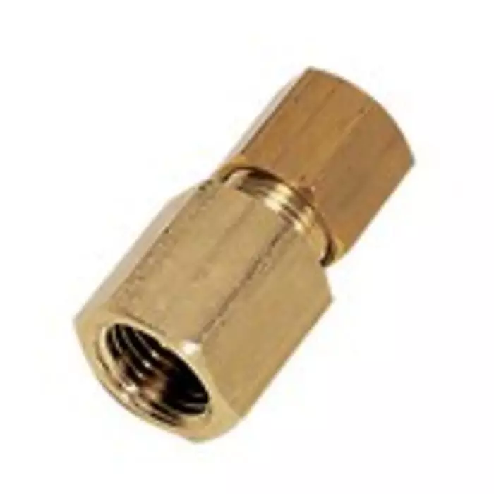 Legris Brass Pipe Fitting Straight Push Fit Compression Olive Female BSPP 1/4 inch BSPP 1/4 inch 6 mm, 0114 06 13 (Pack of 10 Pcs)
