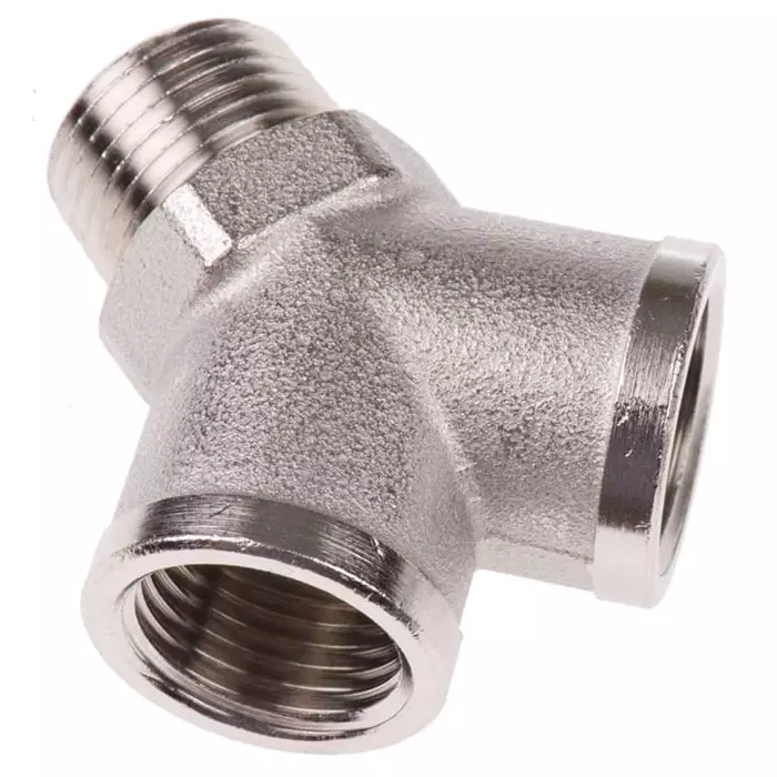 Legris 0911 Series Y Threaded Adaptor G 1/2 Female to G 1/2 Female Threaded Connection Style, 0911 00 21 (Pack of 3 Pcs)