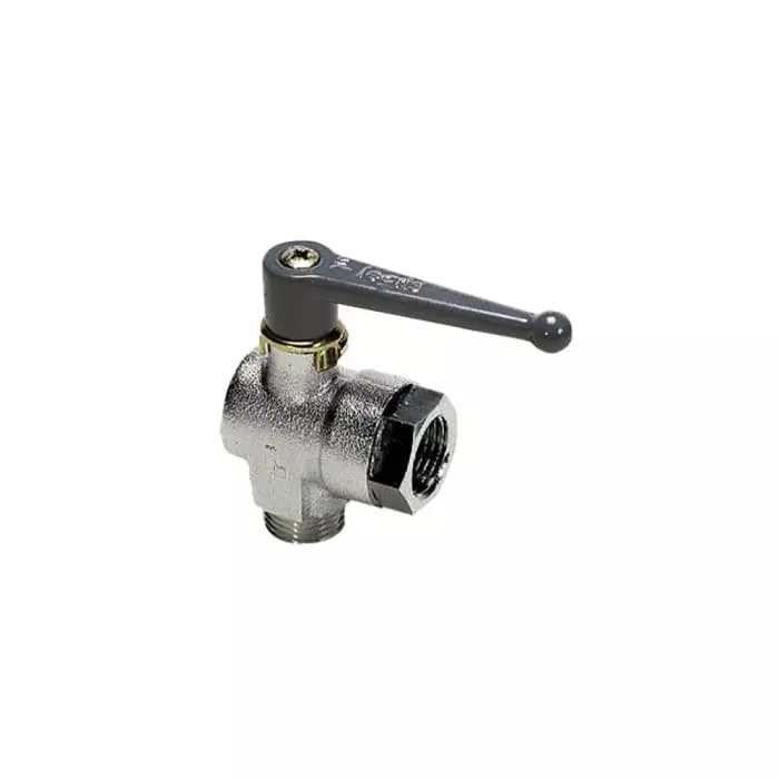 Legris Nickel Plated Brass Ball Valve Threaded BSP 6 mm 20 Bar Operating Pressure, 0471 06 13 (Pack of 5 Pcs)
