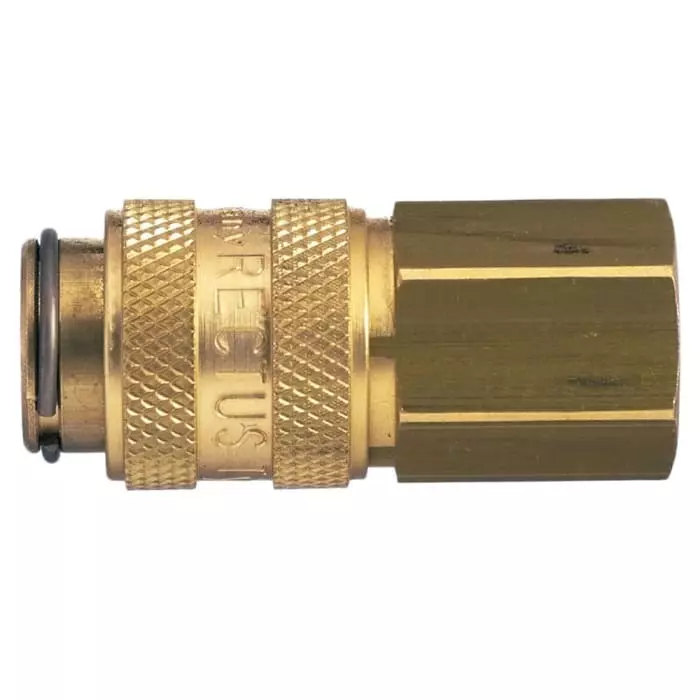 Legris Nickel Plated Brass Female Pneumatic Quick Connect Coupling, 1/8 in Female 16 mm Female Thread, 21KBIW10MPN