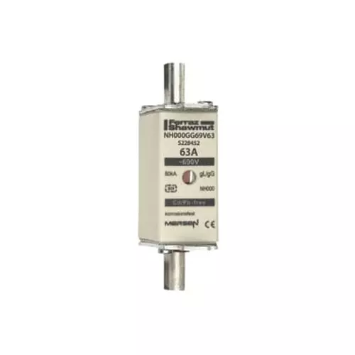 Mersen NH Fuse 63 A 690 V AC NH000, NH000GG69V63