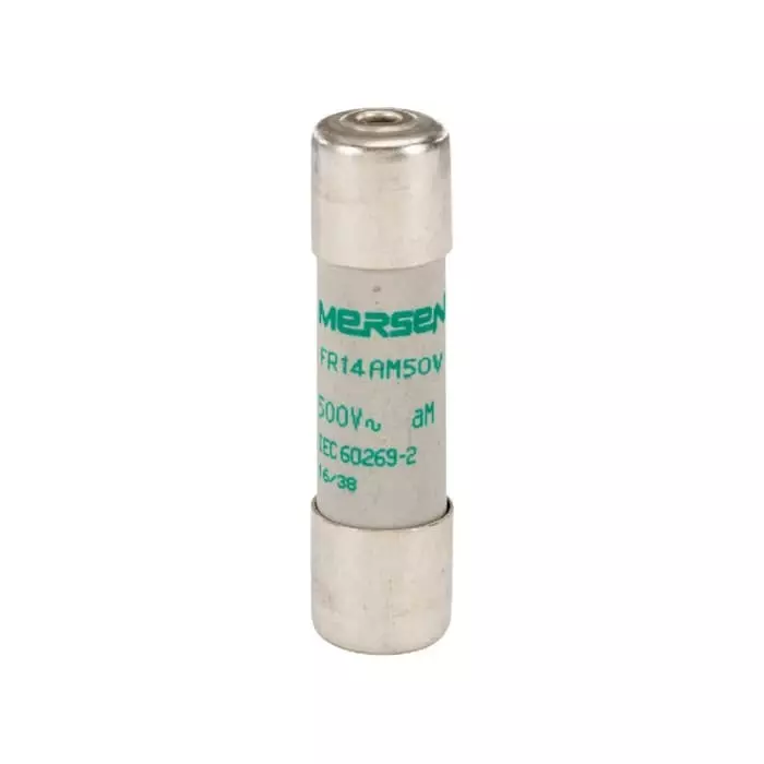 Mersen Slow-Blow Ceramic Cartridge Fuse 8 A 500 V AC 14x51 mm, FR14AM50V8P (Pack of 10 Pcs)