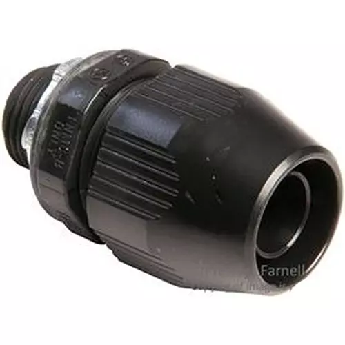 ABB - THOMAS & BETTS Conduit Fitting, Str, Thermoplastic, Black, 12.7Mm, Lt50P
