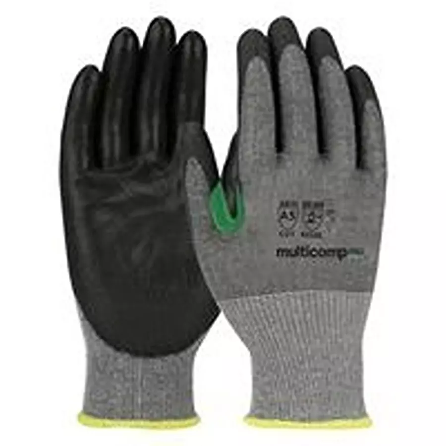 MULTICOMP PRO Gloves, Seamless Knit, M, Gray, Mp014944