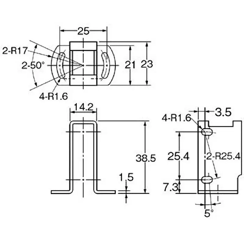 Omron Mounting Bracket 38.5x23 mm, E39-L144