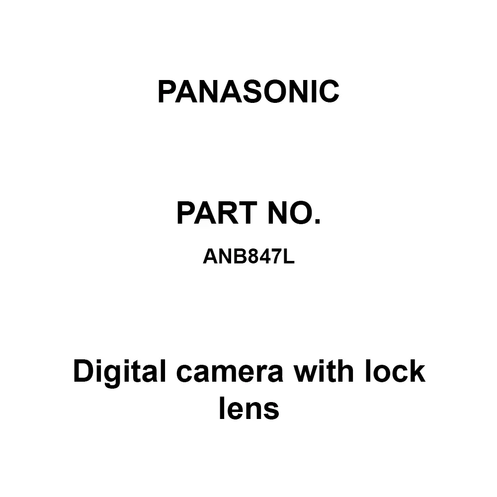 Panasonic Digital Camera with Lock Lens 50 mm C mount, ANB847L