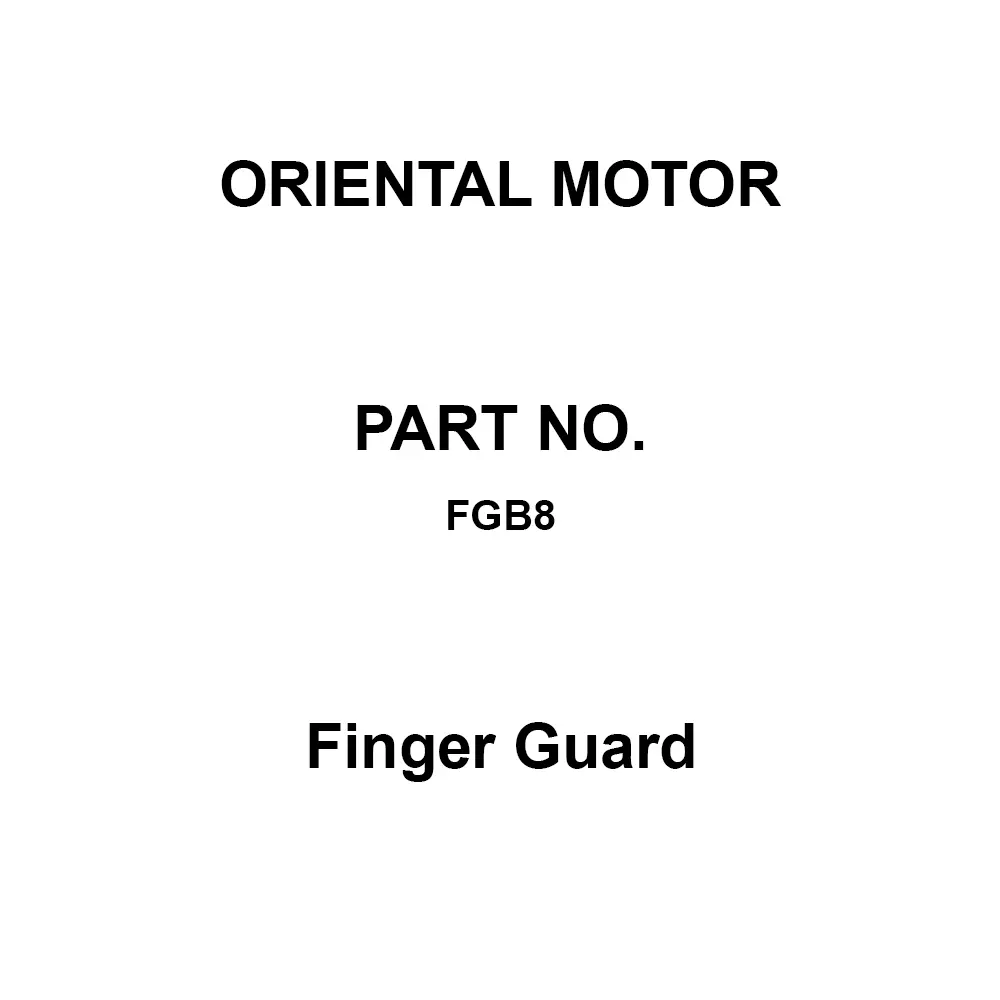 ORIENTAL MOTOR Finger Guard Resin / Chrome Plating, FGB8