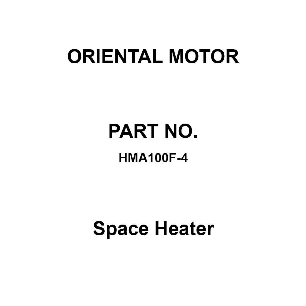 ORIENTAL MOTOR Space Heater [Installed fan] 25 mm Thickness, HMA100F-4