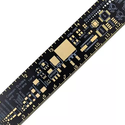 amicitools-pcb-ruler-fr4-gold-plated-15-cm-circuit-board-reference-tool-with-footprints-pinouts-trace-width-chart-for-diy-electronics