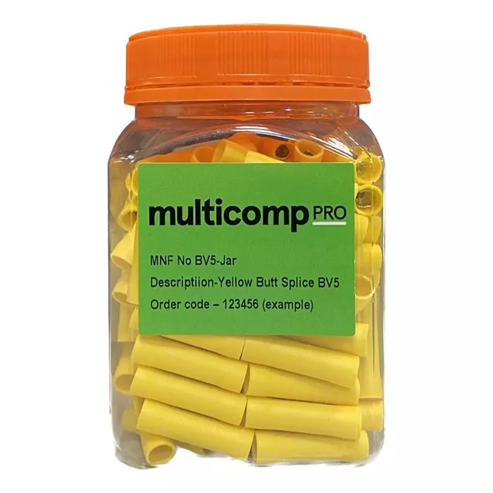 MULTICOMP PRO Crimp Terminal 10 AWG Wire Size Max 5.5 mm ² Conductor Area CSA 12 Min, BV5-JAR (Pack of 250)