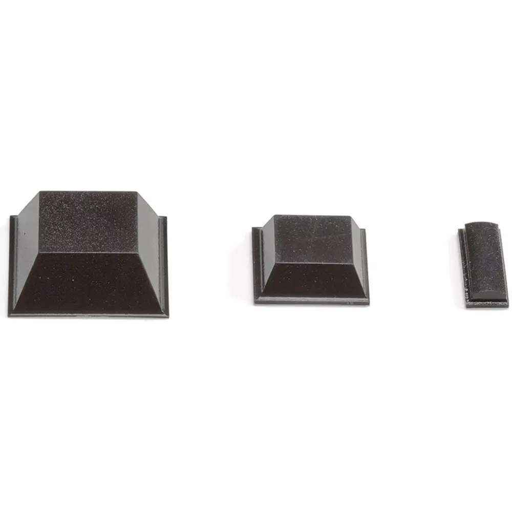 TAKACHI Polyurethane Square Attached Rubber Feet Polyurethane Material Black Color, SJ-P5008 (Pack of 10)