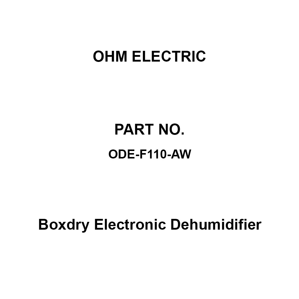 OHM ELECTRIC Boxdry Electronic Dehumidifier Single-phase AC100-240 V Voltage, ODE-F110-AW