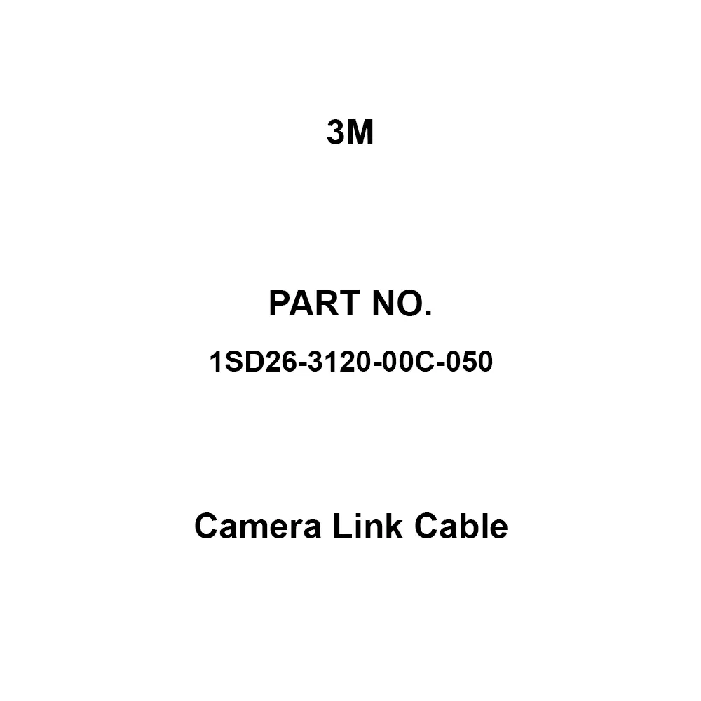 3M Camera Link Cable 1 A Current 30 V Voltage 26 Pole, 1SD26-3120-00C-050