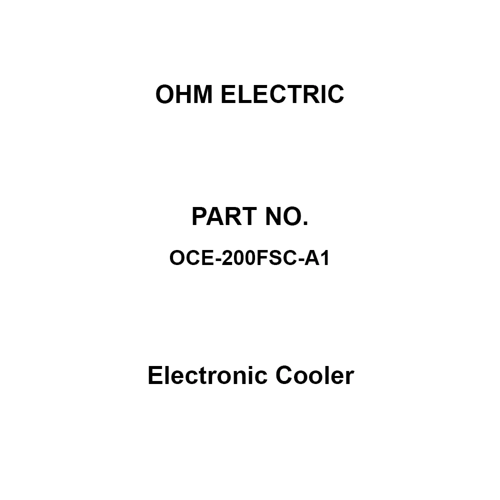 OHM ELECTRIC Electronic Cooler Single phase AC100 (50 / 60 Hz) V Voltage Standard type Type, OCE-200FSC-A1