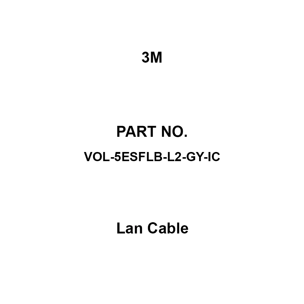 3M Lan Cable 8 Pole, VOL-5ESFLB-L2-GY-IC