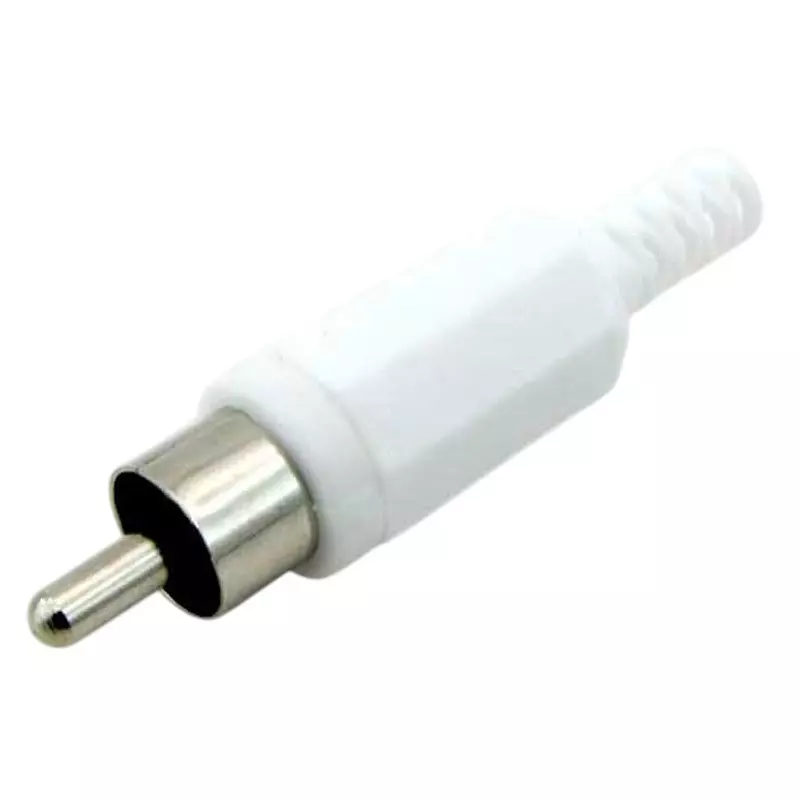 Kyoritsu Electronics Rca Plug Handle, spring: plastic Material White, WTN-19-6199(W)