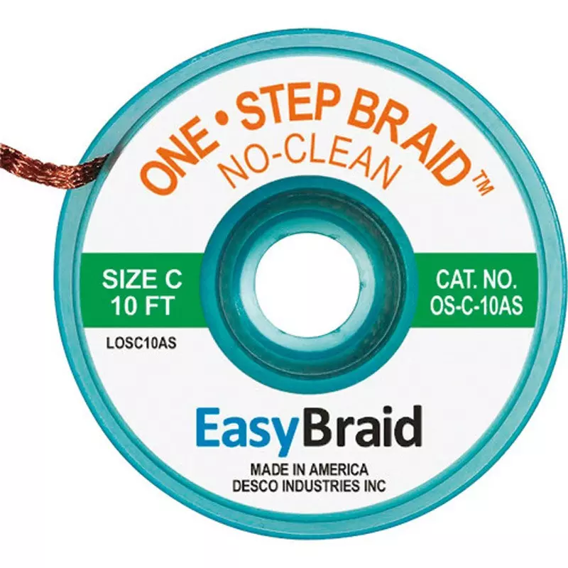 DESCO Solder Blotting Wire One Step Compatible with lead-free solder Spec, OS-C-10AS (Pack of 25)