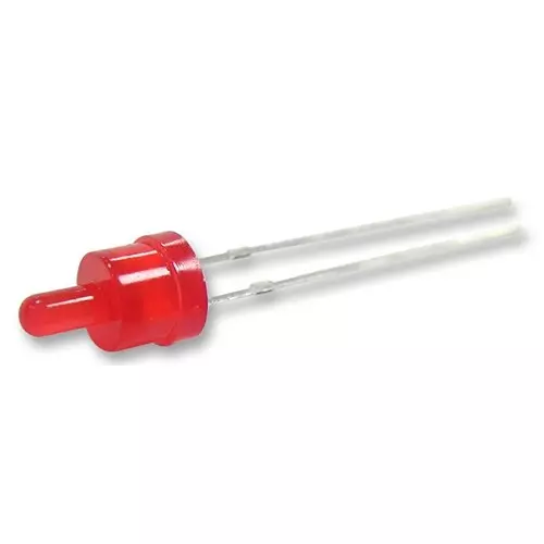 MULTICOMP PRO Standard Single Colour LEDs - Under 75mA LED, 2MM, 60°, HE-RED, MCL223MD (Pack of 5)