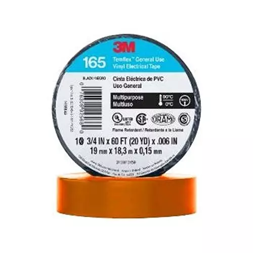 3M TAPE, PVC, 19MM X 18M, ORANGE, 165OR4A