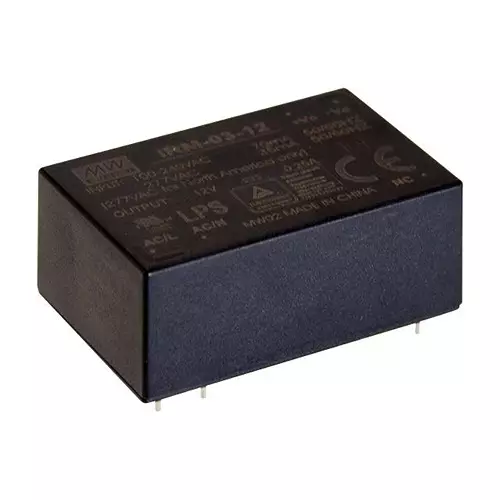 Mean Well POWER SUPPLY, AC-DC, 15V, 0.2A, IRM-03-15